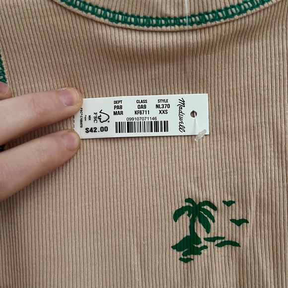 Madewell | Paradise Palm Graphic Brightside Crop Tank - Picture 3 of 9